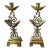 Pair of Vintage Brass Candleholders-Asian For Sale