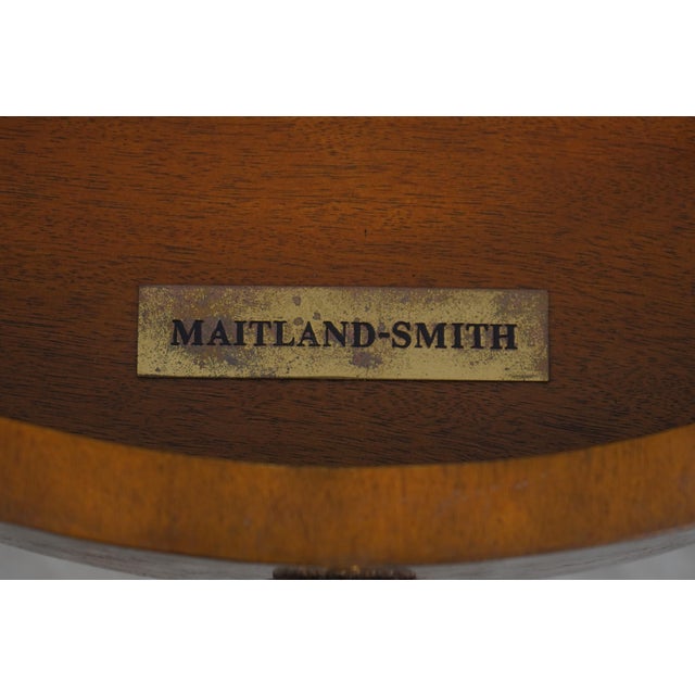 Maitland Smith Inlaid Floral Occasional Lamp Table For Sale - Image 17 of 18