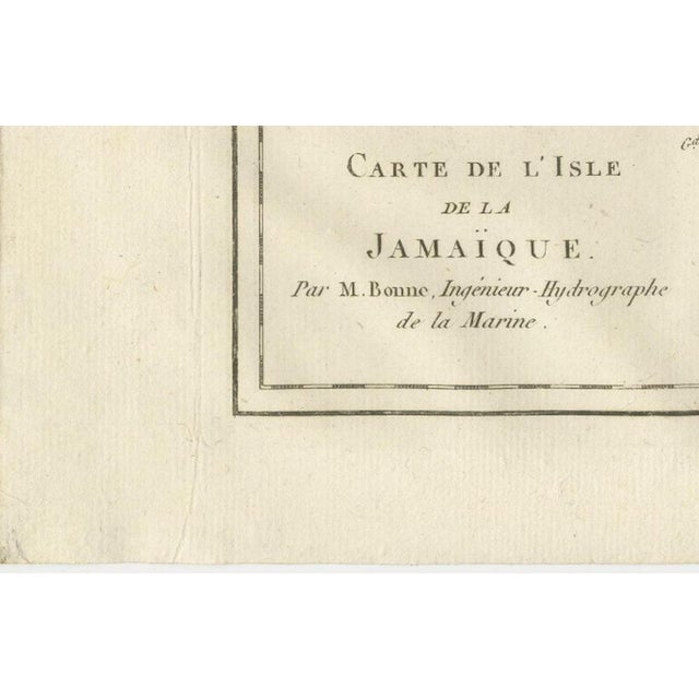 Antique Jamaica Island Map by Rigobert Bonne, 1780s For Sale - Image 9 of 12