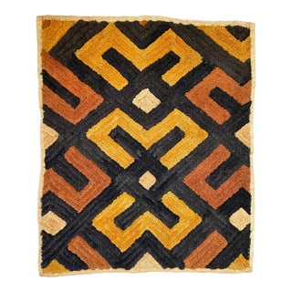 Vintage Kuba Grass Tribal Raffia Textile / Fabric For Sale