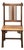 Zen Oriental Straight Legs Bars Backrest Solid Wood Chair For Sale