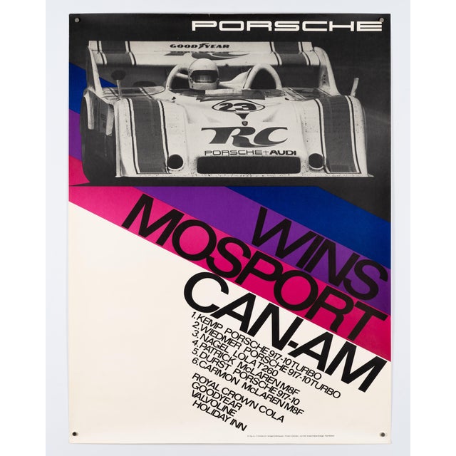 Modern Porsche Wins Mosport Can-Am Poster from Atelier Strenger, 1973 For Sale - Image 3 of 9