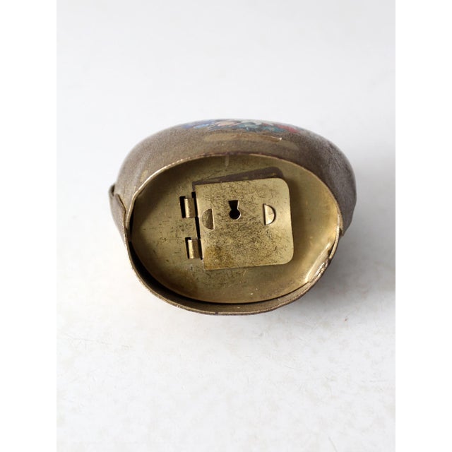 Metal Vintage Brass Hand-Painted Cowbell For Sale - Image 7 of 9