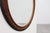 1950s Oval Wall Mirror with Walnut-Toned Frame and Gilt Inner Edge from Deknudt, Belgium, 1950s For Sale - Image 5 of 12