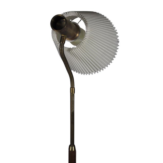 Vintage Swedish Leather and Brass Floor Lamp from Falkenbergs Belysning, 1960s For Sale - Image 16 of 18