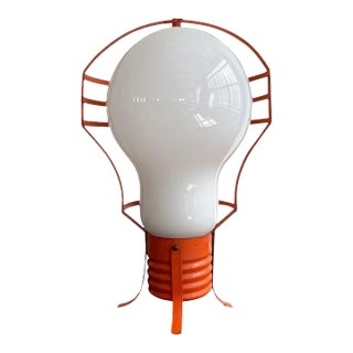 1960s Modern Oversized Italian Pop Art Bulb Table Lamp For Sale