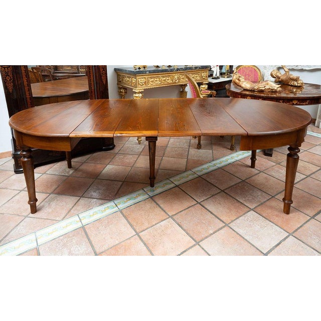 Antique Louis Philippe Neapolitan Extendable Table in Walnut For Sale - Image 5 of 6