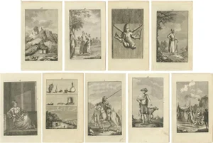 Various Figures and Objects, 1790, Paper, Set of 9