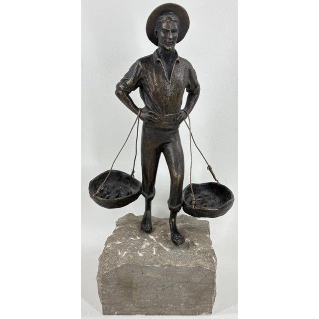 "El Cenachero" – Authentic Signed Bronze Sculpture by Jaime Pimentel Add a distinguished piece of Spanish cultural...