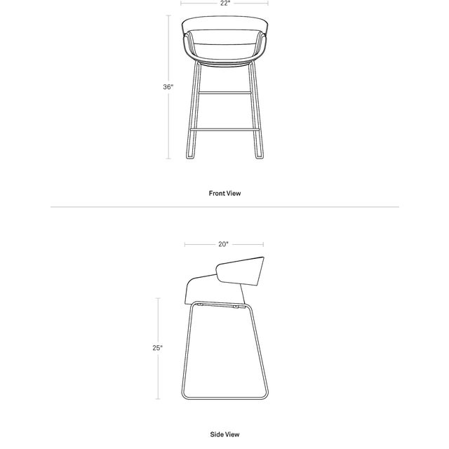 Pair of Bludot of Racer Counter Stools in Marine Tait For Sale - Image 10 of 10