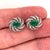 Metal Diamond Emerald Earrings 14 Karat White Gold 4.05 TCW Certified For Sale - Image 7 of 11