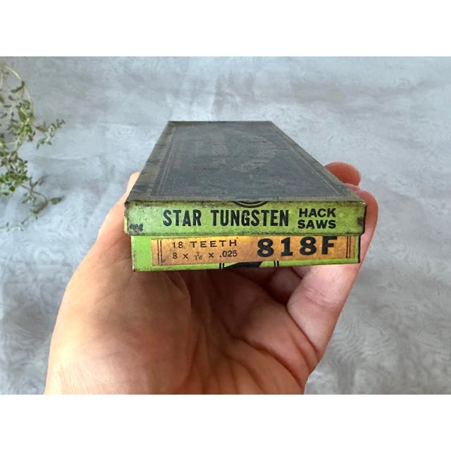 Vintage Advertising Tin Box With Hinged Lid For Sale - Image 9 of 10