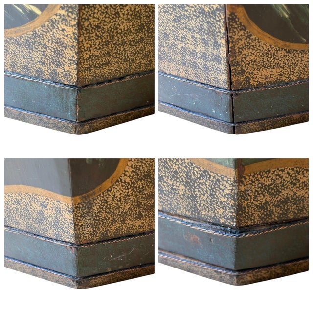 Mid 20th Century Unusual Kitten & Goldfish Octagonal Rice Barrel Hand-Painted Lacquer Wood 17.5" For Sale - Image 18 of 18