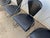 Vintage Linda Armchairs in Black Leather and Chromed Steel Frame by Arrben, 1980s, Set of 4 For Sale - Image 12 of 18