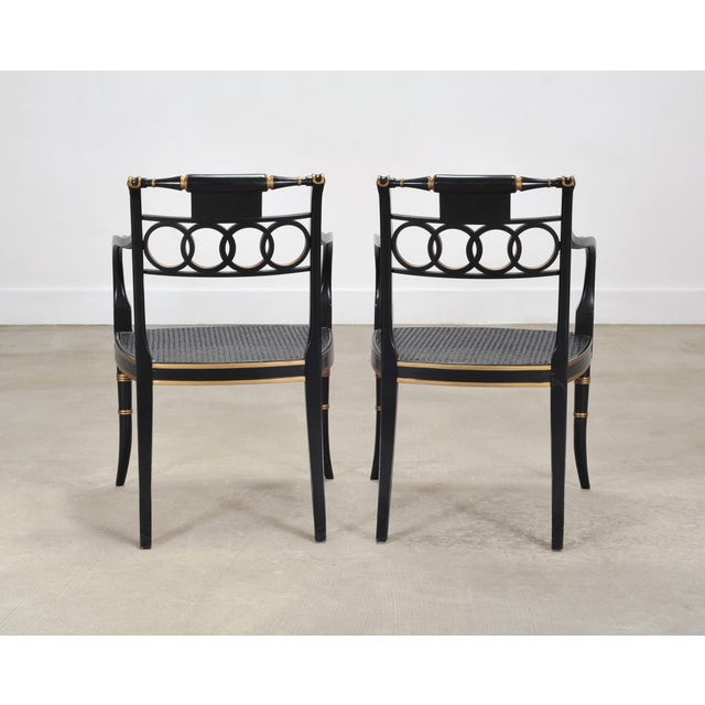 Set of Eighteen Baker “Governor Alston” Regency Dining Chairs For Sale - Image 17 of 18