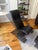 Postmodern 80s Postmodern Leather Cantilever Wire Lounge Chair & Ottoman For Sale - Image 3 of 8