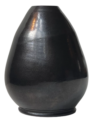Art Deco Black Ceramic Vase in Lustre Glaze from Sedelin Faaborg, 1930s