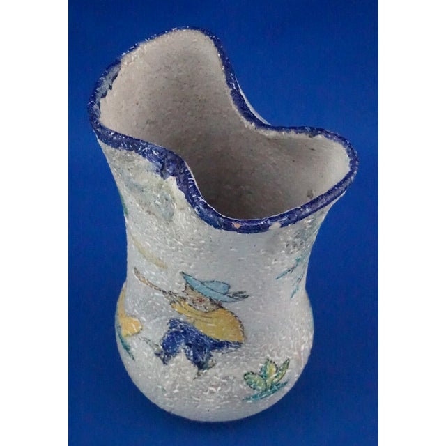 Acid-Treated Majolica Ceramic Vase from Vincenzo Procida, Vietri, Italy, 1920s For Sale - Image 12 of 18