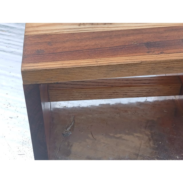 Wood Vintage Handmade Rustic Cedar Stool For Sale - Image 7 of 10