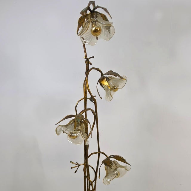 Murano Glass Floral Floor Light from Poliarte, Italy, 1960s, in Very Good conditions. Designed 1960 to 1969 This piece is...