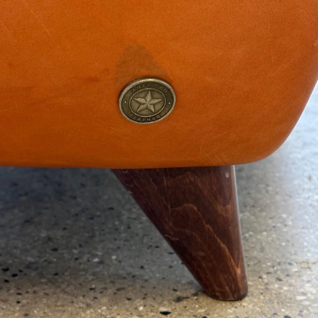 Fiftyish Wingback Leather Sofa by Vladimir Kagan for American Leather For Sale - Image 12 of 12