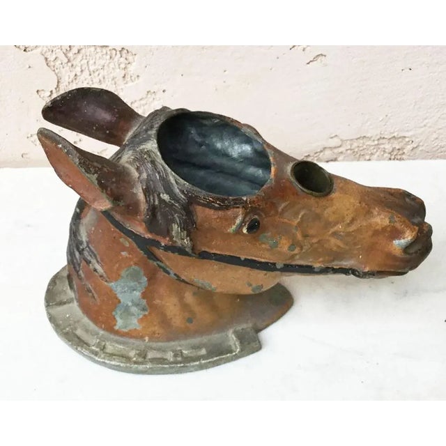 French 19th Century Painted Metal Horse Head For Sale - Image 3 of 8