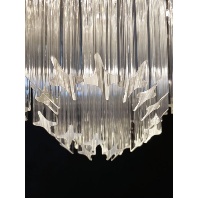 Modern Quadriedri Glass Chandelier, 1980s For Sale - Image 11 of 18