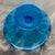 Vintage l.e. Smith Peacock Blue Glass Pedestal Bowl For Sale In Chicago - Image 6 of 7