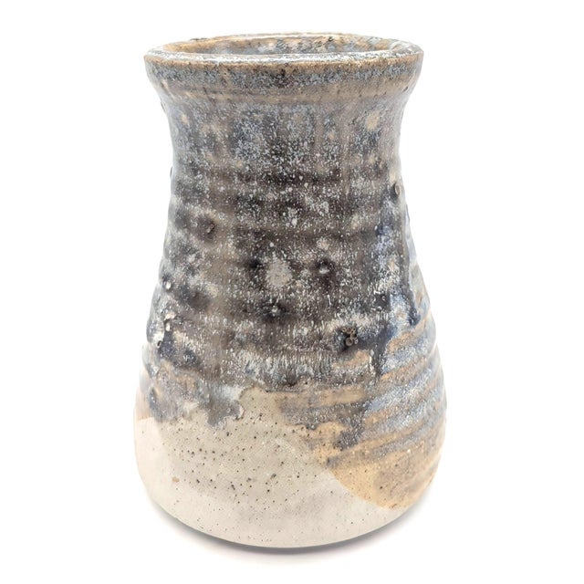 Glenn of California 1980s Artisan Signed Studio Pottery Glazed Stoneware Bud Vase For Sale - Image 4 of 11
