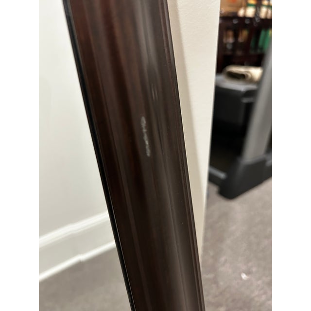 Rectangular Dark Wood Beveled Mirror, Farmhouse Style For Sale - Image 4 of 7