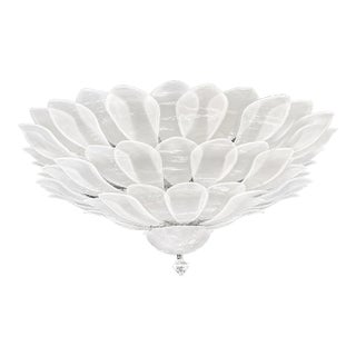 Majestic Contemporary Sanded Murano Glass Flush Mount by Simoeng For Sale