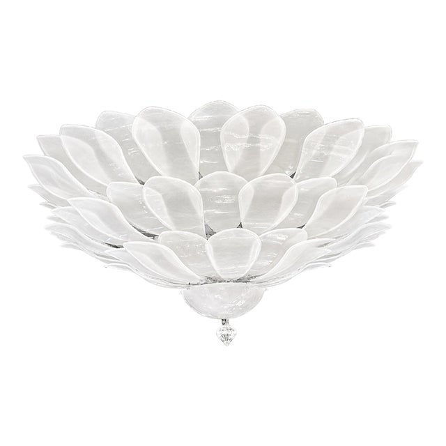 Majestic Contemporary Sanded Murano Glass Flush Mount by Simoeng For Sale