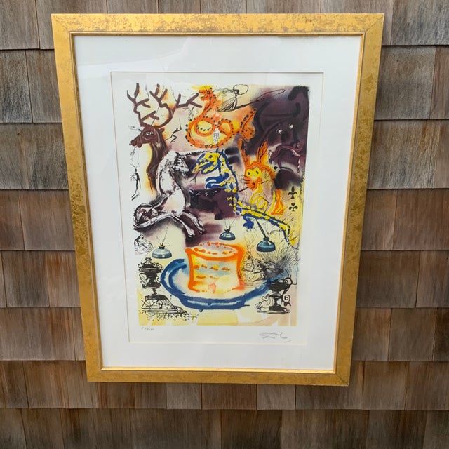 Salvador Dalí 1960s “Who Stole the Tarts”Salvador Dali Color Lithograph For Sale - Image 4 of 11