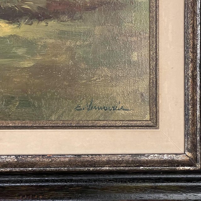 Framed Oil Painting on Canvas by E. Van Orden 'Spring Time Pastoral' For Sale - Image 14 of 16