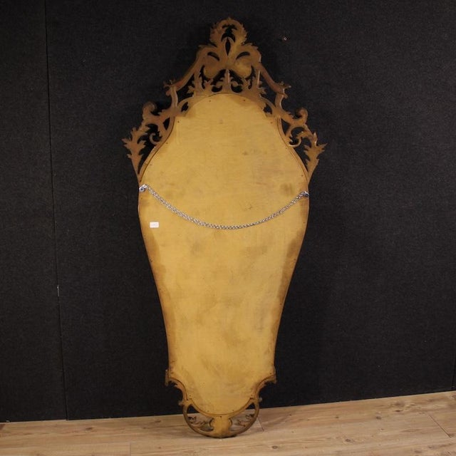 Italian Louis XV Style Lacquered and Gilded Mirror, 1950s For Sale - Image 4 of 13