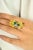 Contemporary Adjustable Contemporary Ring With Emeralds & Yellow Diamonds Size 6 For Sale - Image 3 of 11