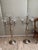Vintage 1970s Silver Plate Candelabra With Removable Crystal Cups — 40” High For Sale - Image 13 of 13