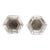 Pair of Vintage 1.25 In. Hexagon Glass Cabinet Knobs For Sale