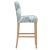 Transitional Chelsea Bar Stool in Blue Loiret For Sale - Image 3 of 8