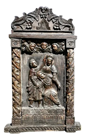 Large European Mediaeval Oak Carving
