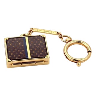 Mid 20th Century Louis Vuitton Monogram Alzer Bag Charm With Mirror Key Ring For Sale