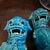 1960s A Pair of 1960s Turquoise Glazed Ceramic Chinese Pho Dogs For Sale - Image 5 of 12