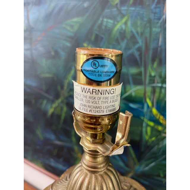 John Richard Distressed Polychrome Urn Form Table Lamp 25” For Sale - Image 10 of 10