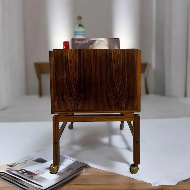 Rosewood Bar Trolley from Erling Torvits, Denmark, 1960s For Sale - Image 5 of 14