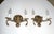 Pair Neoclassic Dolphin Shell Brass Wall Sconces For Sale - Image 4 of 11