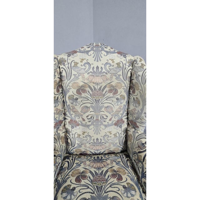 Large Mahogany Framed Wing Armchair For Sale - Image 12 of 13