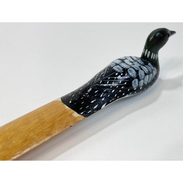 Wood Vintage Wooden Hand-Painted Duck Motif Letter Opener For Sale - Image 7 of 7