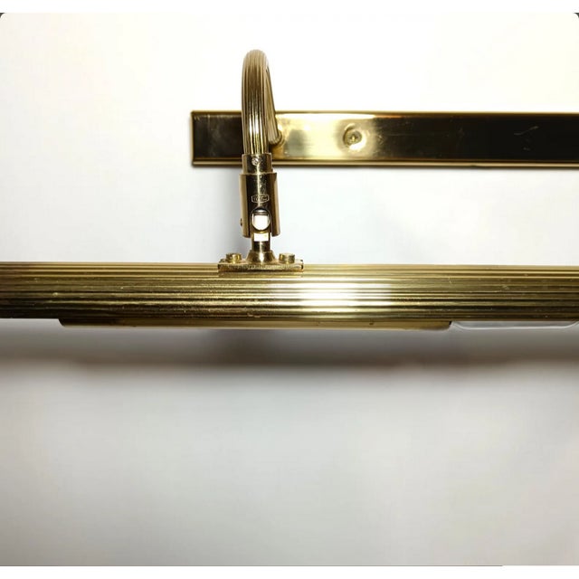 Metal Art Deco Bath Bar Light in Brass from Schroder, 1980s For Sale - Image 7 of 10