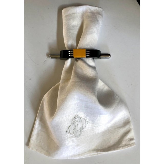 Art Deco Bin Pull Hardware/Napkin Rings, Set of 4 For Sale In San Francisco - Image 6 of 7