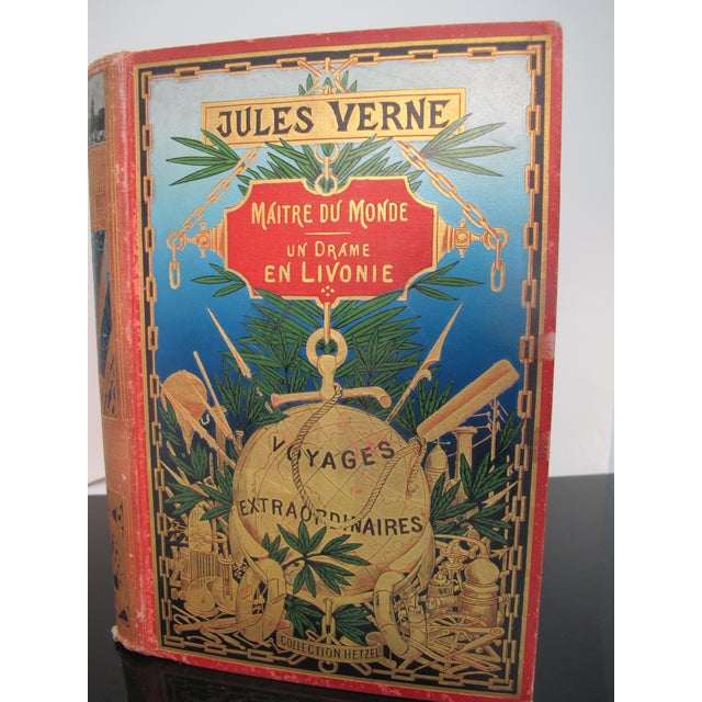 French first edition book, Maitre Du Monde, Un Drame en Livonie, Voyages extraordinaire, by Jules Verne, 1904. Published...